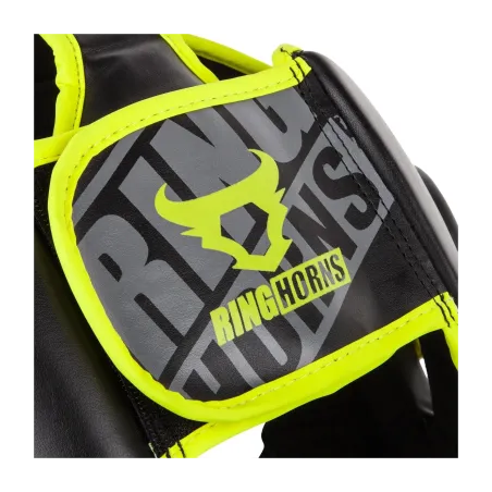 CHARGER HEADGEAR-BLACK/NEO YELLOW RINGHORNS