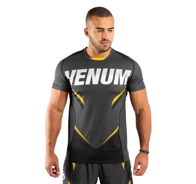 Venum ONE FC Impact Dry Tech T-Shirt - Grey/Yellow