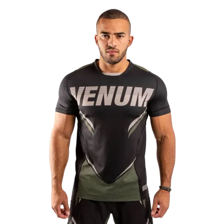 Venum ONE FC Impact Dry Tech T-Shirt - Black/Khaki